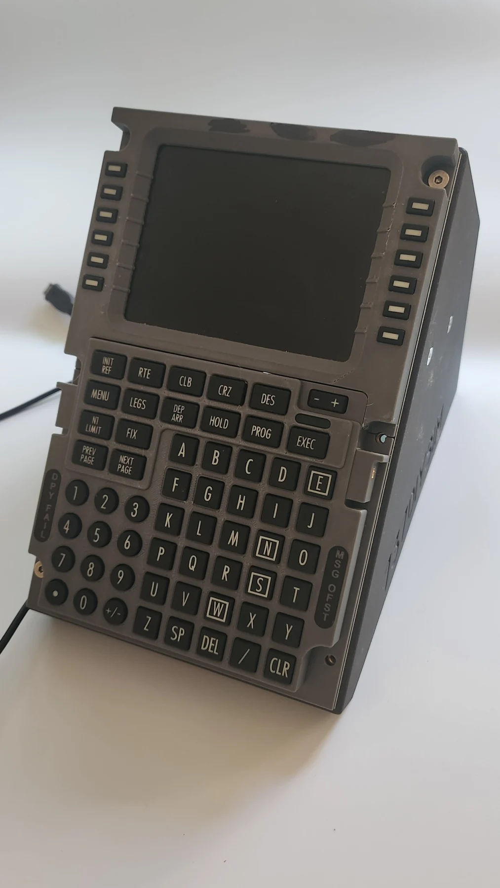 A printed example of Karl's 737DIY mechanical CDU design